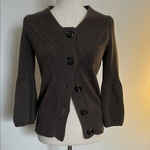 Banana Republic Brown Button-Up Sweater